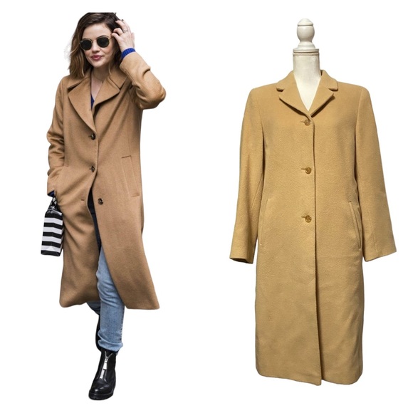 VTG Talbots 100% Camel Hair Long Winter Coat - Picture 1 of 16